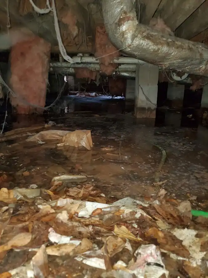 Crawl space flood assessment for Commercial Water Damage Restoration in Ware