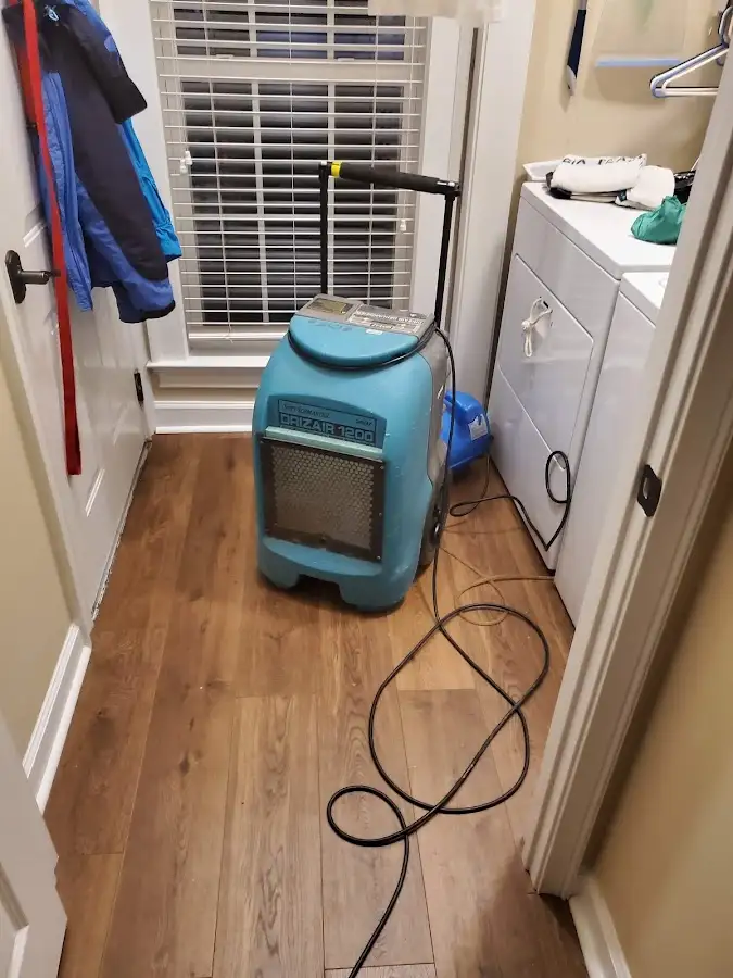 Commercial dehumidifier deployed for Flood Damage Cleanup in Ware
